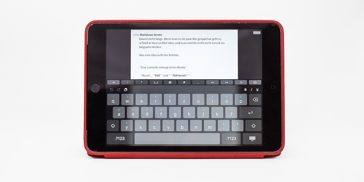 Ipad mit Schreibprogramm