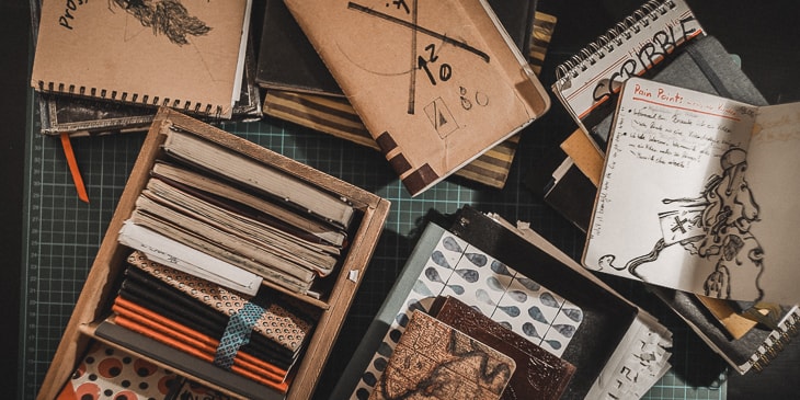 verschiedenste Notizbücher