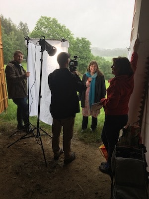 Dreh mit Christa Bauer